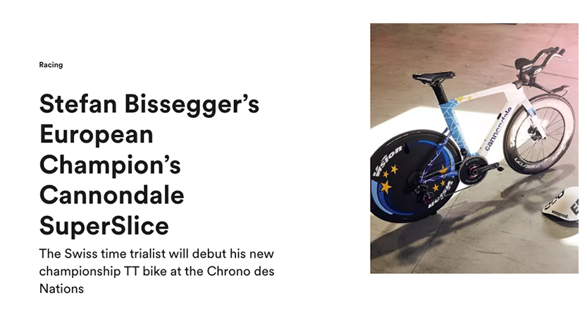 EF Pro Cycling News Update :  Stefan Bissegger’s European Champion’s Cannondale SuperSlice